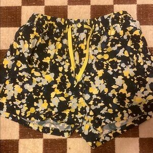 Outdoor Voices Black and Yellow Athletic Shorts